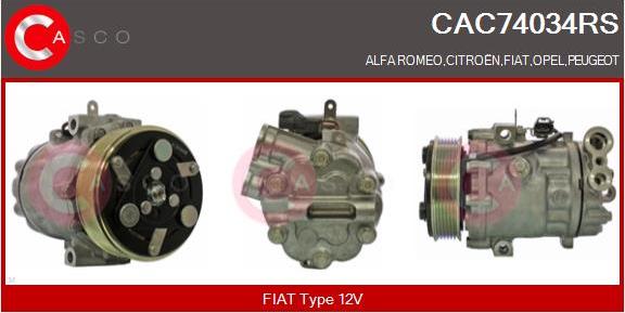 Casco CAC74034RS - Kompresors, Gaisa kond. sistēma autodraugiem.lv