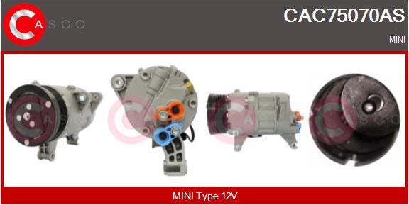 Casco CAC75070AS - Kompresors, Gaisa kond. sistēma autodraugiem.lv