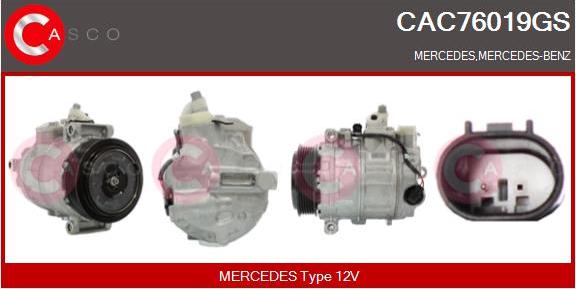 Casco CAC76019GS - Kompresors, Gaisa kond. sistēma autodraugiem.lv