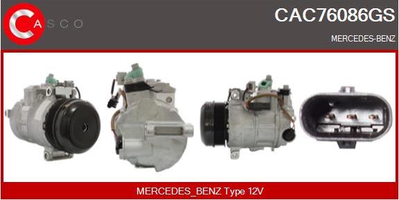 Casco CAC76086GS - Kompresors, Gaisa kond. sistēma autodraugiem.lv