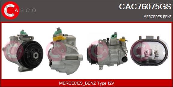 Casco CAC76075GS - Kompresors, Gaisa kond. sistēma autodraugiem.lv