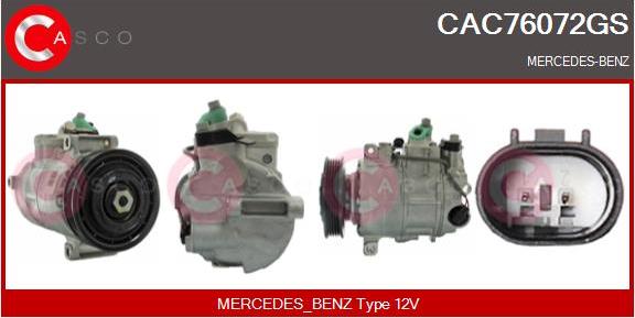 Casco CAC76072GS - Kompresors, Gaisa kond. sistēma autodraugiem.lv