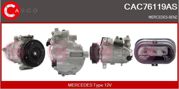 Casco CAC76119AS - Kompresors, Gaisa kond. sistēma autodraugiem.lv