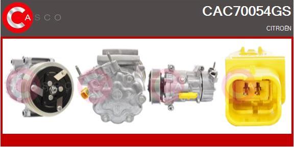 Casco CAC70054GS - Kompresors, Gaisa kond. sistēma autodraugiem.lv