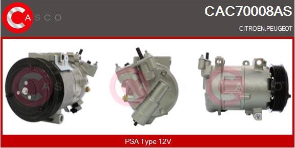 Casco CAC70008AS - Kompresors, Gaisa kond. sistēma autodraugiem.lv