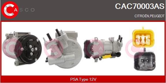 Casco CAC70003AS - Kompresors, Gaisa kond. sistēma autodraugiem.lv