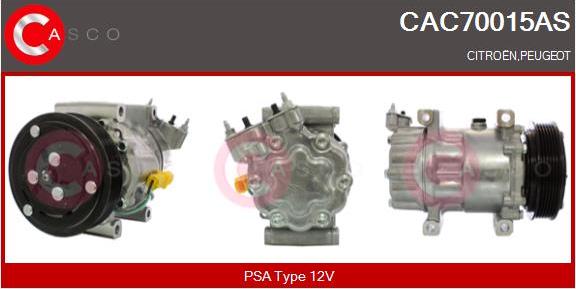 Casco CAC70015AS - Kompresors, Gaisa kond. sistēma autodraugiem.lv