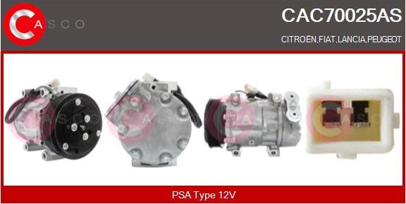 Casco CAC70025AS - Kompresors, Gaisa kond. sistēma autodraugiem.lv