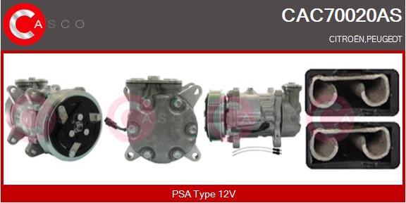 Casco CAC70020AS - Kompresors, Gaisa kond. sistēma autodraugiem.lv