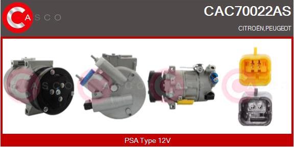 Casco CAC70022AS - Kompresors, Gaisa kond. sistēma autodraugiem.lv