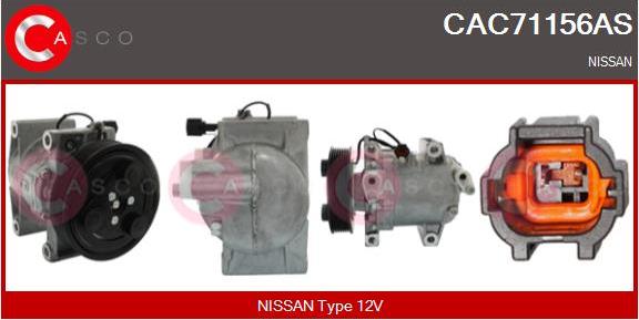 Casco CAC71156AS - Kompresors, Gaisa kond. sistēma autodraugiem.lv
