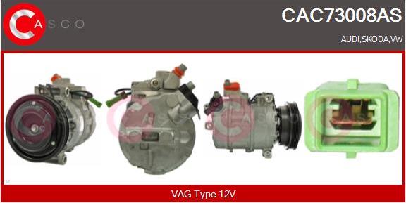 Casco CAC73008AS - Kompresors, Gaisa kond. sistēma autodraugiem.lv