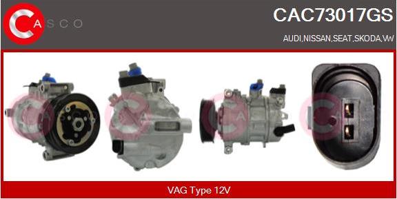 Casco CAC73017GS - Kompresors, Gaisa kond. sistēma autodraugiem.lv