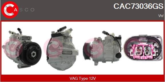 Casco CAC73036GS - Kompresors, Gaisa kond. sistēma autodraugiem.lv