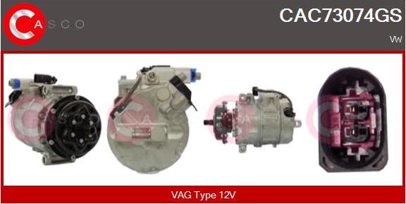 Casco CAC73074GS - Kompresors, Gaisa kond. sistēma autodraugiem.lv
