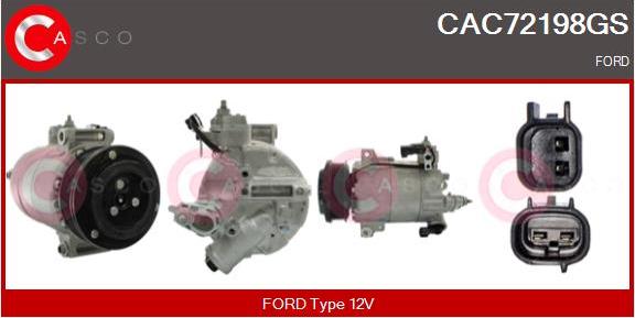 Casco CAC72198GS - Kompresors, Gaisa kond. sistēma autodraugiem.lv
