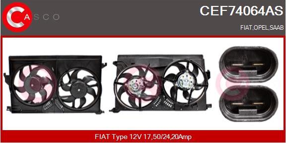 Casco CEF74064AS - Elektromotors, Dzes. sist. radiatora ventilators autodraugiem.lv