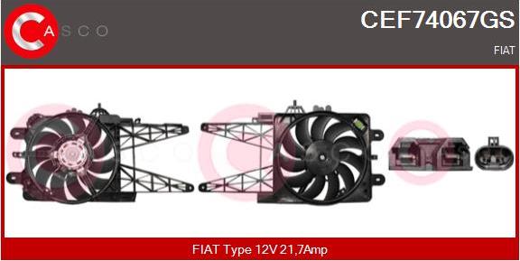 Casco CEF74067GS - Elektromotors, Dzes. sist. radiatora ventilators autodraugiem.lv