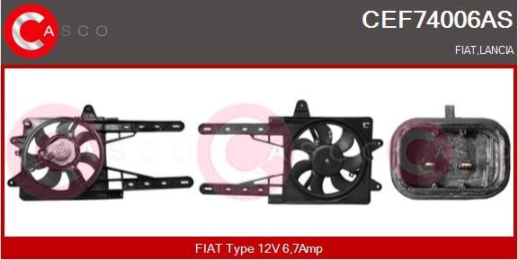 Casco CEF74006AS - Elektromotors, Dzes. sist. radiatora ventilators autodraugiem.lv