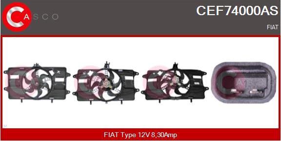 Casco CEF74000AS - Elektromotors, Dzes. sist. radiatora ventilators autodraugiem.lv