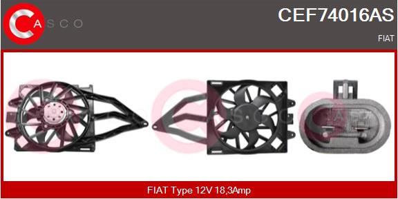 Casco CEF74016AS - Elektromotors, Dzes. sist. radiatora ventilators autodraugiem.lv