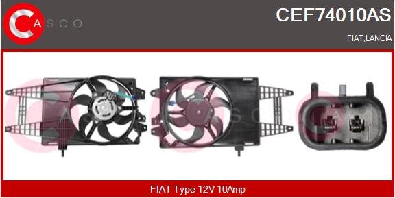 Casco CEF74010AS - Elektromotors, Dzes. sist. radiatora ventilators autodraugiem.lv