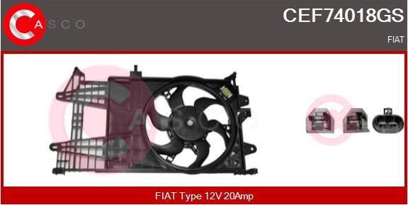 Casco CEF74018GS - Elektromotors, Dzes. sist. radiatora ventilators autodraugiem.lv