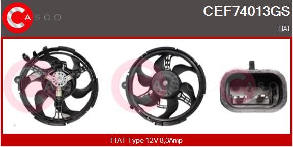 Casco CEF74013GS - Elektromotors, Dzes. sist. radiatora ventilators autodraugiem.lv