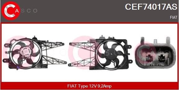 Casco CEF74017AS - Elektromotors, Dzes. sist. radiatora ventilators autodraugiem.lv