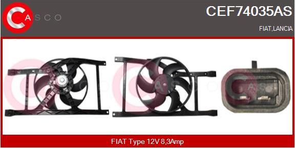 Casco CEF74035AS - Elektromotors, Dzes. sist. radiatora ventilators autodraugiem.lv