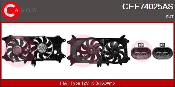 Casco CEF74025AS - Elektromotors, Dzes. sist. radiatora ventilators autodraugiem.lv