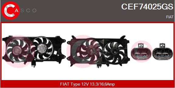 Casco CEF74025GS - Elektromotors, Dzes. sist. radiatora ventilators autodraugiem.lv