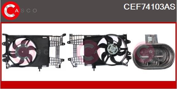 Casco CEF74103AS - Elektromotors, Dzes. sist. radiatora ventilators autodraugiem.lv