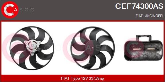 Casco CEF74300AS - Ventilators, Motora dzesēšanas sistēma autodraugiem.lv