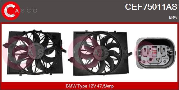 Casco CEF75011AS - Elektromotors, Dzes. sist. radiatora ventilators autodraugiem.lv
