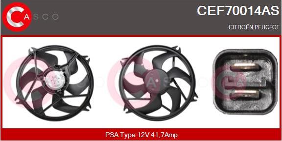 Casco CEF70014AS - Elektromotors, Dzes. sist. radiatora ventilators autodraugiem.lv