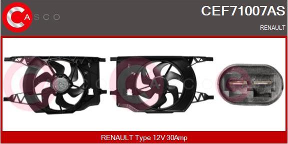 Casco CEF71007AS - Elektromotors, Dzes. sist. radiatora ventilators autodraugiem.lv