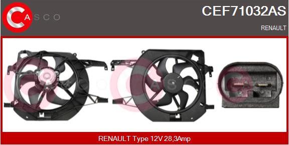 Casco CEF71032AS - Elektromotors, Dzes. sist. radiatora ventilators autodraugiem.lv