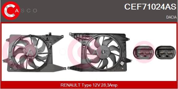 Casco CEF71024AS - Elektromotors, Dzes. sist. radiatora ventilators autodraugiem.lv