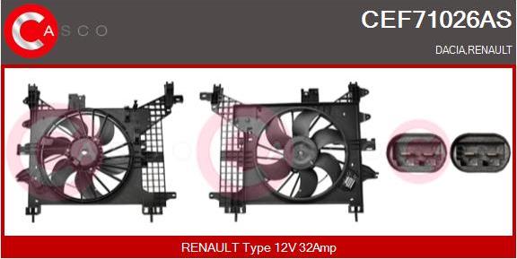 Casco CEF71026AS - Elektromotors, Dzes. sist. radiatora ventilators autodraugiem.lv