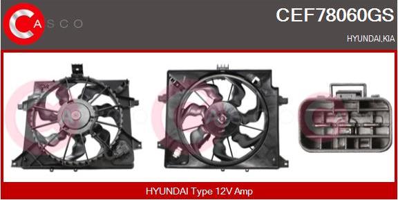 Casco CEF78060GS - Elektromotors, Dzes. sist. radiatora ventilators autodraugiem.lv