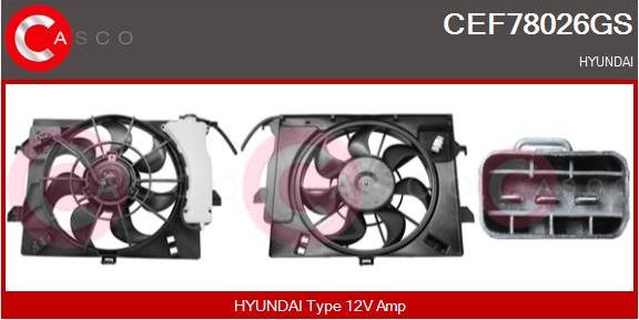 Casco CEF78026GS - Elektromotors, Dzes. sist. radiatora ventilators autodraugiem.lv