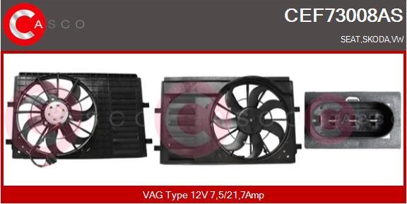 Casco CEF73008AS - Elektromotors, Dzes. sist. radiatora ventilators autodraugiem.lv