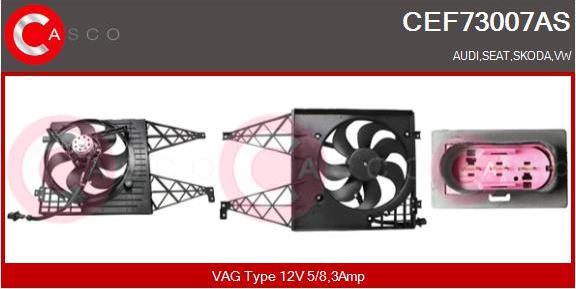 Casco CEF73007AS - Elektromotors, Dzes. sist. radiatora ventilators autodraugiem.lv