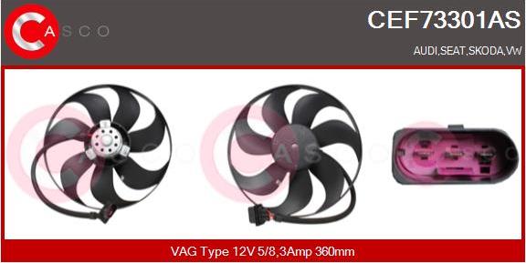 Casco CEF73301AS - Ventilators, Motora dzesēšanas sistēma autodraugiem.lv