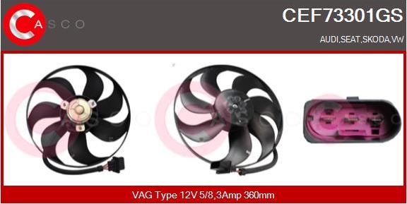 Casco CEF73301GS - Ventilators, Motora dzesēšanas sistēma autodraugiem.lv