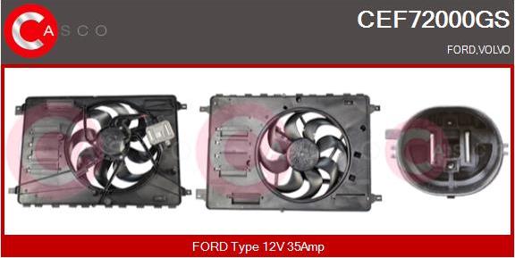 Casco CEF72000GS - Elektromotors, Dzes. sist. radiatora ventilators autodraugiem.lv