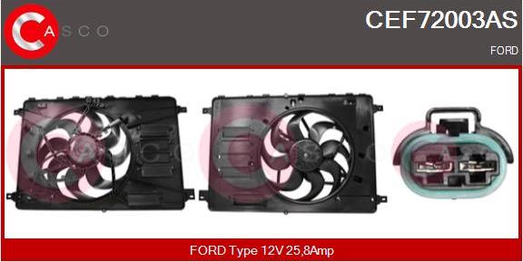 Casco CEF72003AS - Elektromotors, Dzes. sist. radiatora ventilators autodraugiem.lv