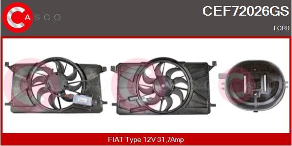 Casco CEF72026GS - Elektromotors, Dzes. sist. radiatora ventilators autodraugiem.lv