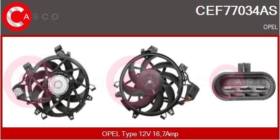 Casco CEF77034AS - Elektromotors, Dzes. sist. radiatora ventilators autodraugiem.lv